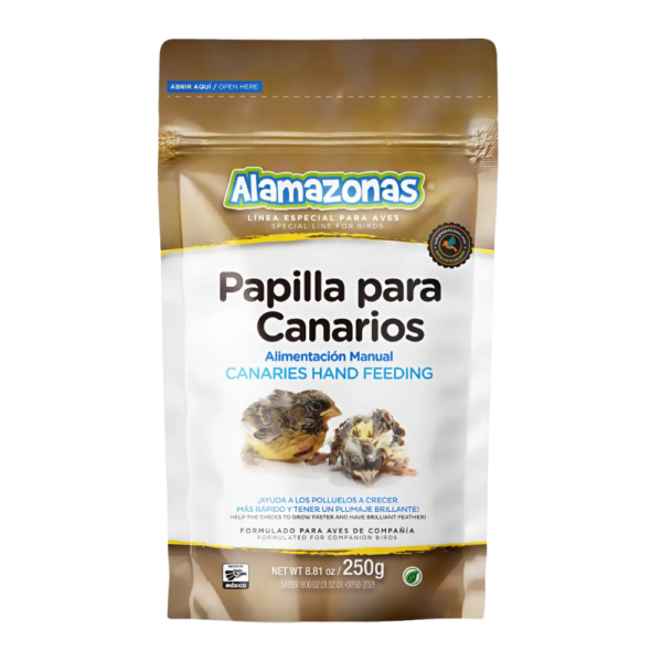 papilla para canarios